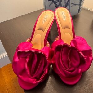 Charles David Pink Satin Sandals